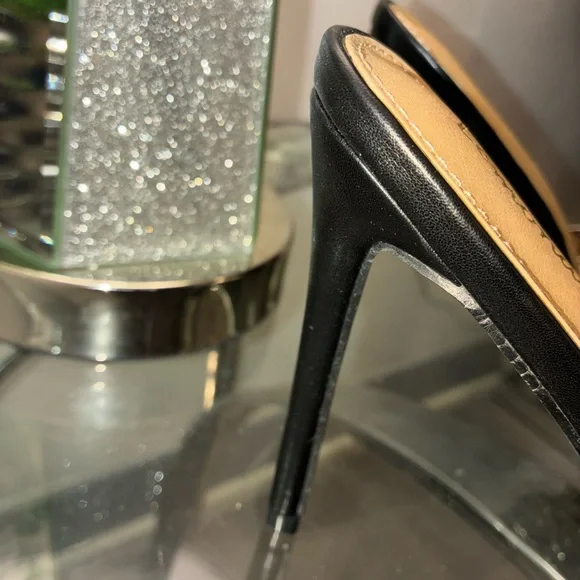 Love Edit Buckle Mule Stiletto | Square Toe Statement Heel | NWT | Black - Picture 7 of 7